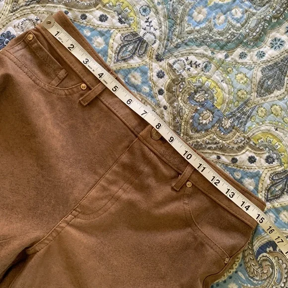 Chico’s faux suede look skinny pull-up stretchy pants XS - Picture 10 of 13